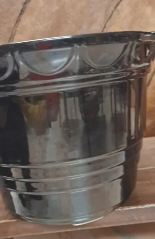 Macetero cerámico negro