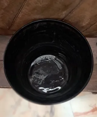 Macetero cerámico negro