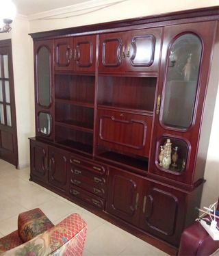 Librería Vitrina Vintage Madera y Cristal