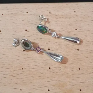 Pendientes de Ópalo Natural