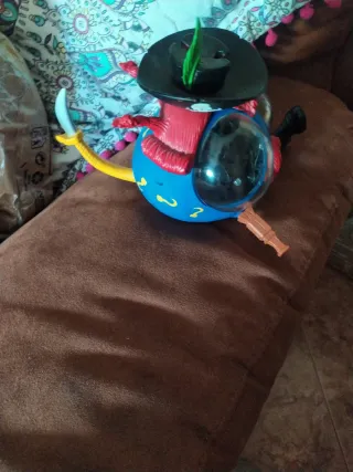 Juguete antiguo personaje azul