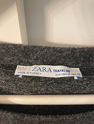 Jersey Zara gris con perlas