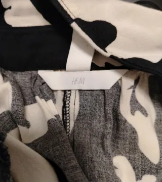 Vestido largo estampado blanco y negro