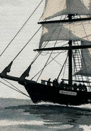 Lámina decorativa velero original