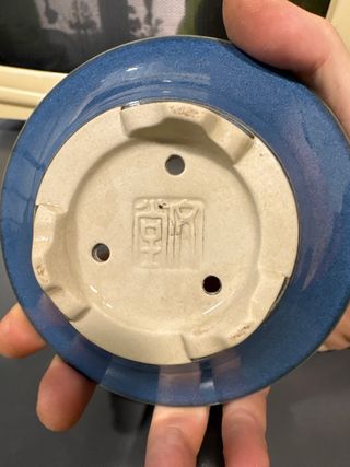 Maceta bonsai azul cerámica