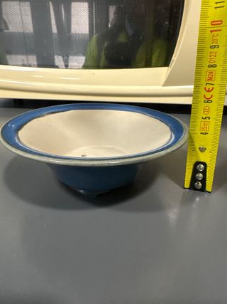 Maceta bonsai azul cerámica