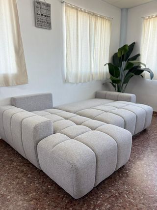 Sofá Cama Gris 258cm Nuevo - Chollo!