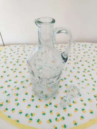 ACEITERA CRISTAL  ANTIGUA con asa