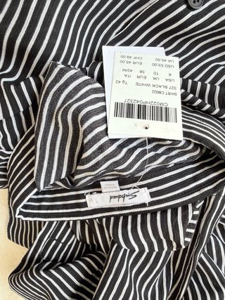 Camicia Subdued spalle scoperte righe M