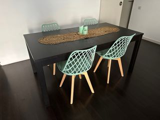 Pack 6 Sillas Comedor Plástico y Madera