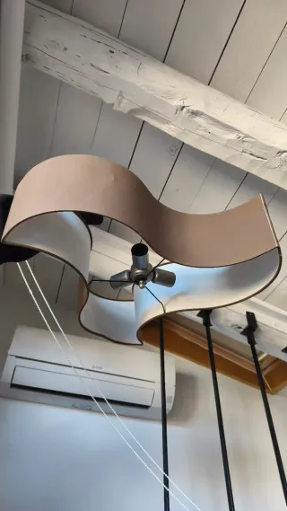 Lámpara techo beige/marrón 3 bombillas