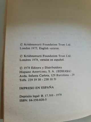 Principios del aprender de J. Krishnamurti