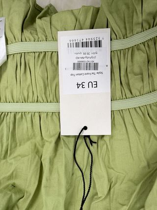 NAKD Top Corto Verde con Lacci XS