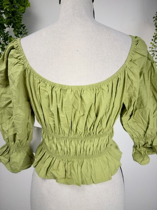 NAKD Top Corto Verde con Lacci XS