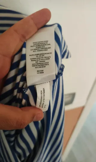 Polo Ralph Lauren Rayas Azul Blanco Talla M