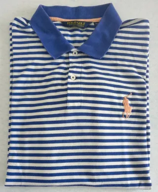 Polo Ralph Lauren Rayas Azul Blanco Talla M