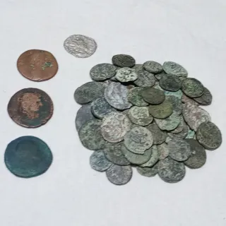 Lote +65 monedas romanas