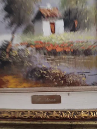 Cuadro con marco trabajado