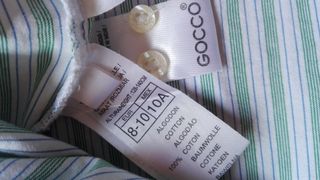Camisa GOCCO Rayas Verdes Talla 8-10