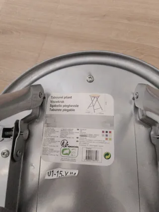 Taburete Plegable Metálico Naranja