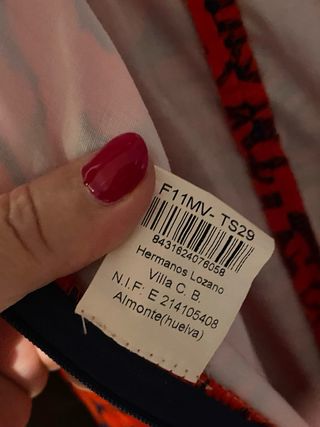 Traje de flamenca rojo y azul