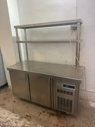 Bajomostrador refrigerado acero inoxidable