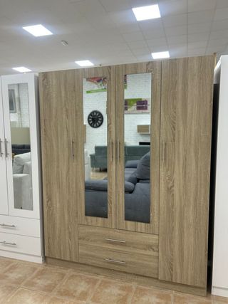 Armario madera 4 puertas moderno NUEVO