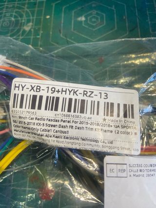 Cableado Radio Canbus HY-XB-19