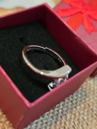 Anillo compromiso plata ajustable