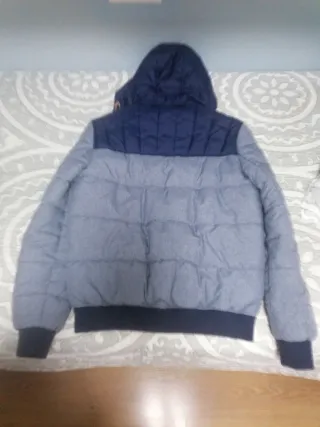 Chaqueta acolchada azul y gris Talla M