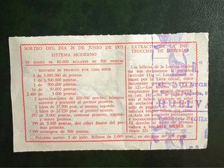 39 Billetes Lotería Nacional 1975