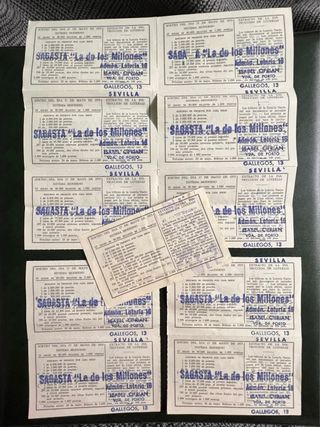 39 Billetes Lotería Nacional 1975