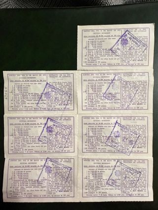 39 Billetes Lotería Nacional 1975