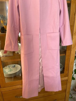 Abrigo largo lana lavanda elegante