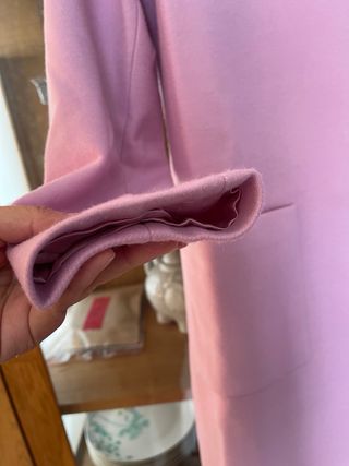 Abrigo largo lana lavanda elegante