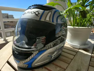 Casco G.Pax Azul y Plateado