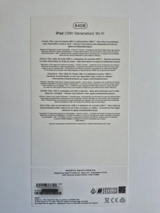 iPad 10ª Gen 64GB WiFi Rosa