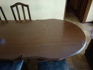 Mesa de comedor extensible madera con 6 sillas