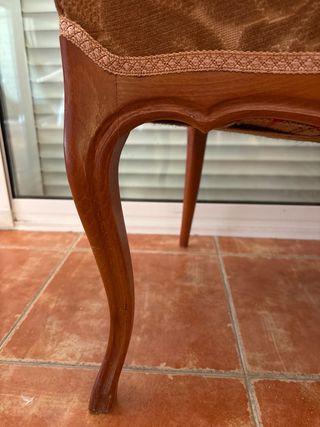 Sofá 2 plazas Vintage Madera y Terciopelo