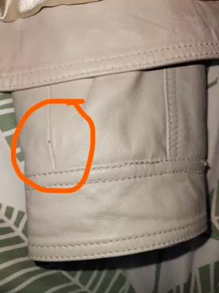 Chaqueta piel - talla 44 MANGAS ACORTADAS