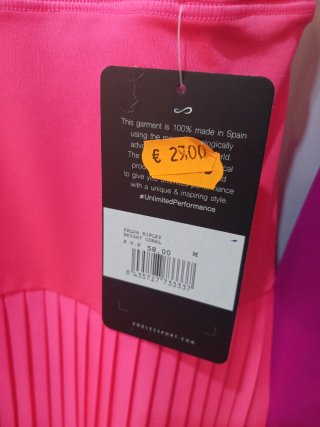 Falda plisada coral brillante ENDLESS Padel