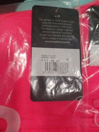 Falda plisada coral brillante ENDLESS Padel
