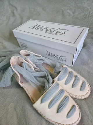 Espardeñas Maredas Beige y Azul