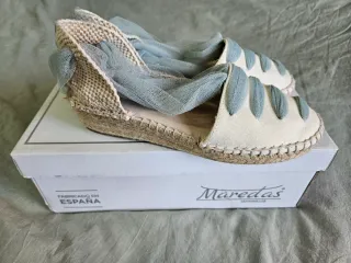 Espardeñas Maredas Beige y Azul