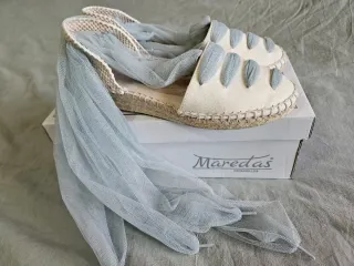 Espardeñas Maredas Beige y Azul