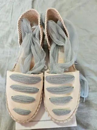 Espardeñas Maredas Beige y Azul