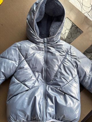 Abrigo niña azul reversible