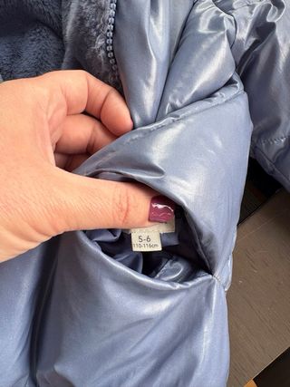 Abrigo niña azul reversible