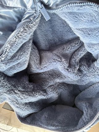 Abrigo niña azul reversible