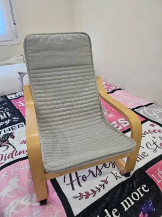 Silla infantil Ikea madera y tela